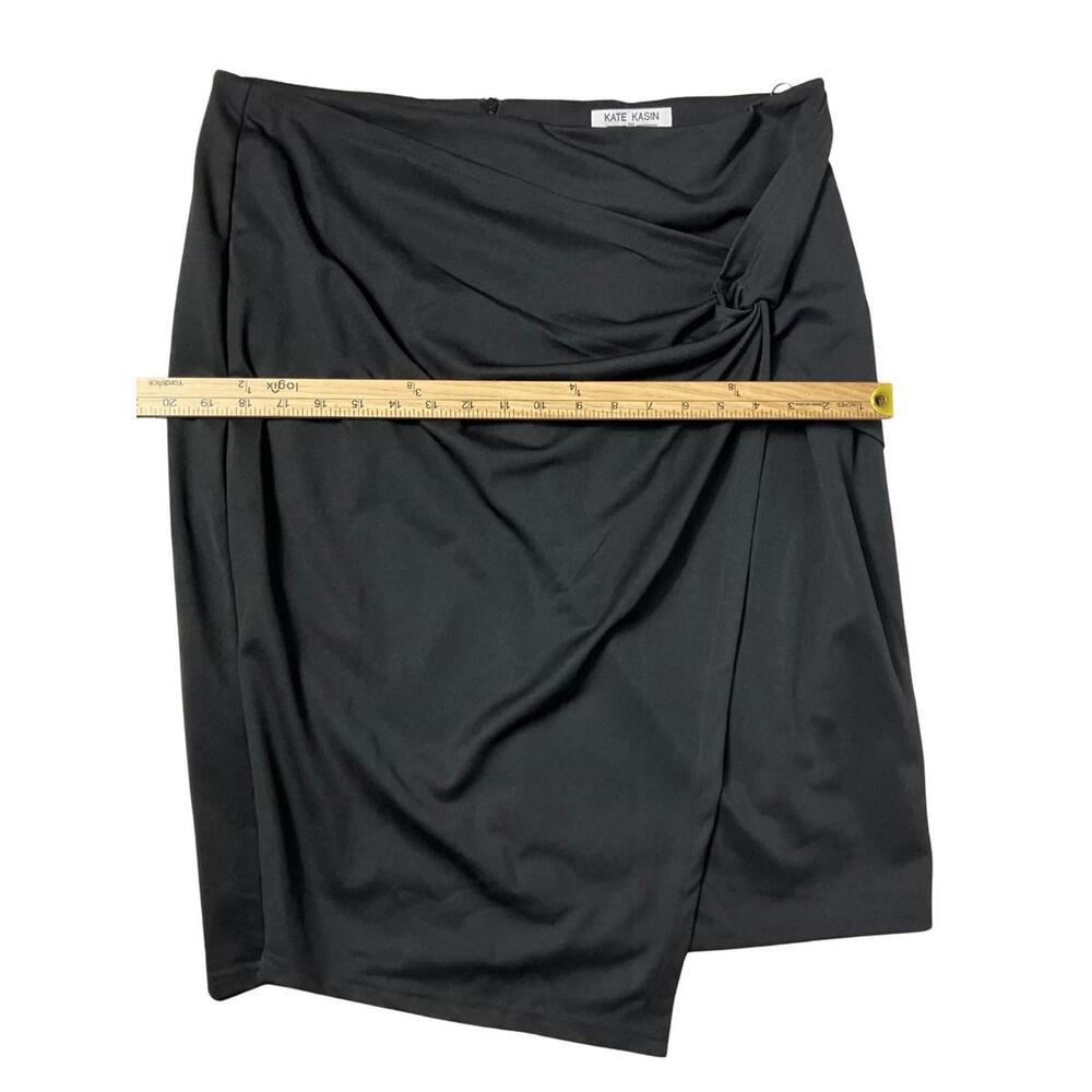 Kate Kasin Black Draped Wrap Skirt 2XL - Picture 5 of 7